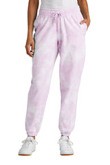 Port & Company® Women's Beach Wash® Cloud Tie-Dye Sweatpant LPC140P